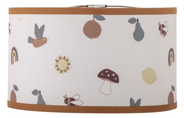 Biało-brązowy klosz do lampy dziecięcej z tekstylnym kloszem ø 34 cm Agnes – Bloomingville Mini