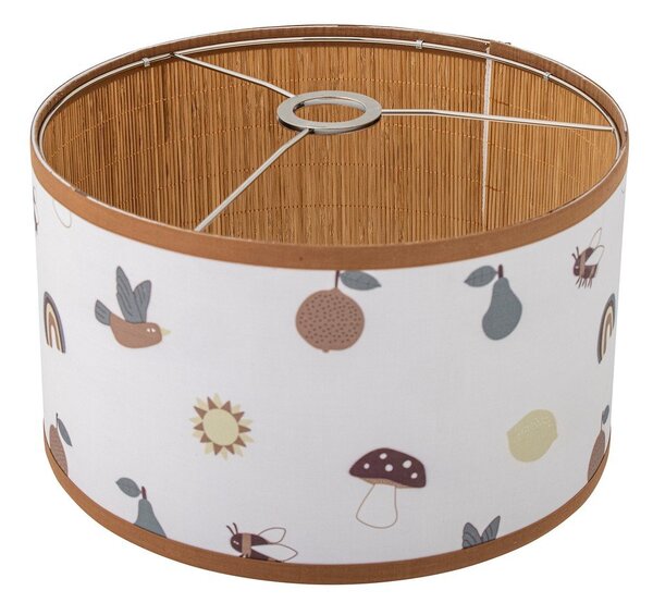 Biało-brązowy klosz do lampy dziecięcej z tekstylnym kloszem ø 34 cm Agnes – Bloomingville Mini