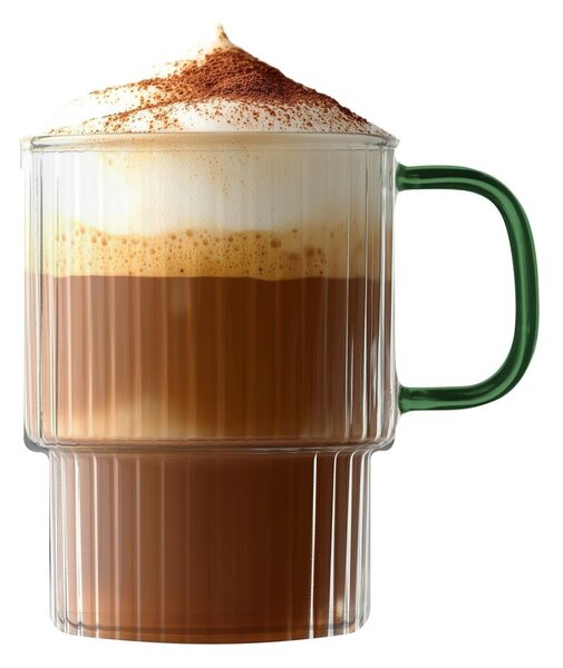 Zielone szklane kubki zestaw 2 szt. do cappuccino 350 ml Livio – Vialli Design