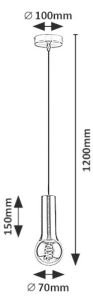 Rabalux 72015 oświetlenie wiszące Zuriel, chrom