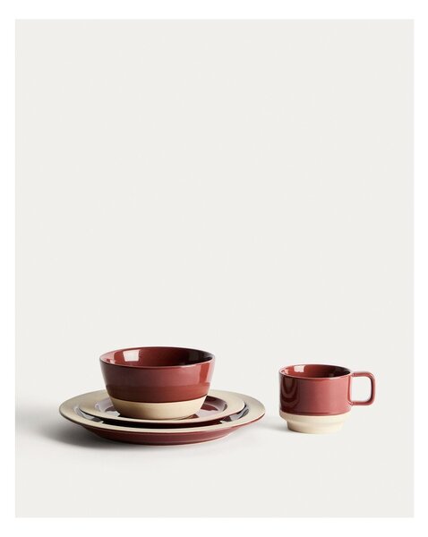 Bordowy kubek ceramiczny Doren – Kave Home