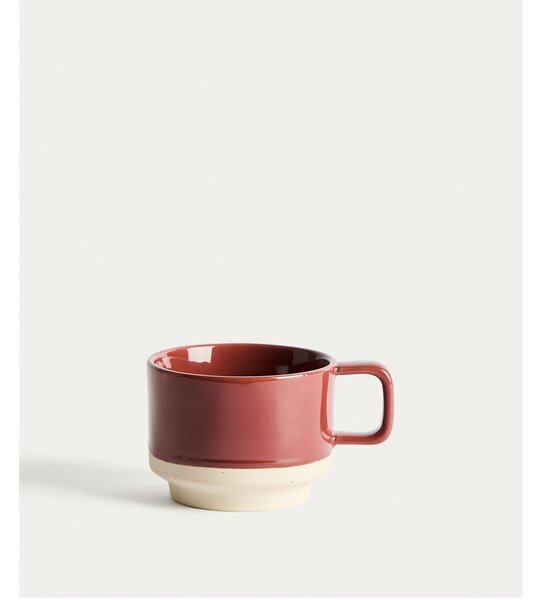 Bordowy kubek ceramiczny Doren – Kave Home