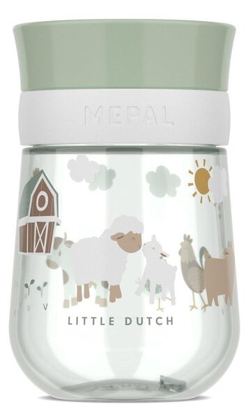 Jasnozielony plastikowy kubek dla dzieci 300 ml Little Farm by Little Dutch – Mepal