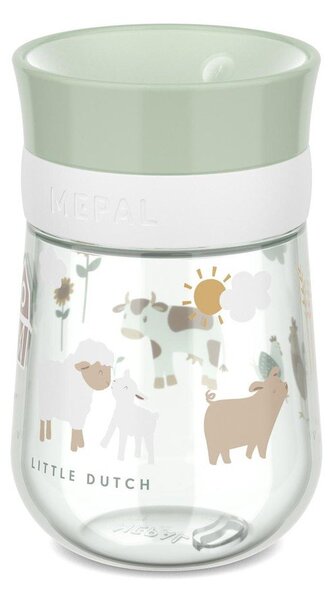 Jasnozielony plastikowy kubek dla dzieci 300 ml Little Farm by Little Dutch – Mepal