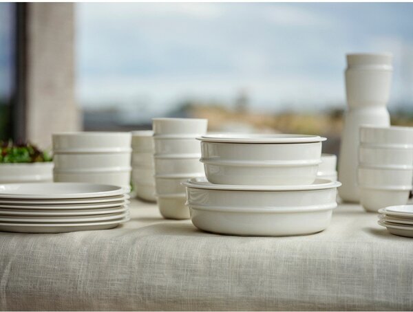 Kremowa porcelanowa miska na zupę 600 ml Eau – Zone