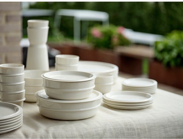 Kremowa porcelanowa miska na zupę 600 ml Eau – Zone