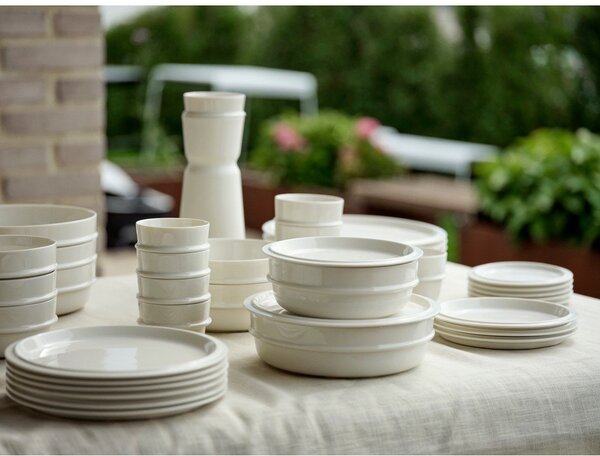 Kremowa porcelanowa miska na zupę 600 ml Eau – Zone