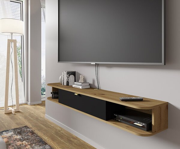 Szafka wisząca rtv dąb artisan czarny + S9-P26