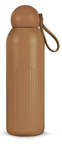 Brązowa butelka termiczna ze słomką ze stali nierdzewnej 500 ml Tekla – Sagaform