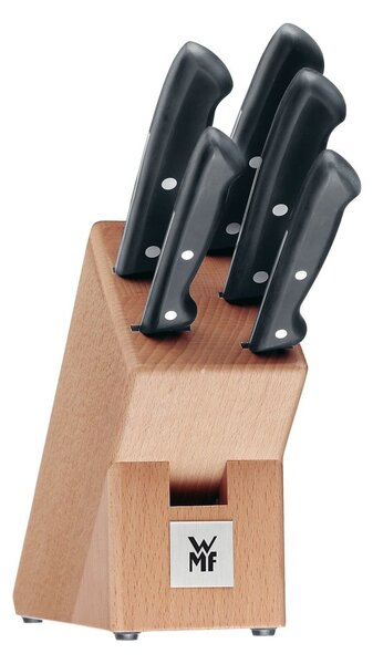 Komplet 5 noży ze stali nierdzewnej ze stojakiem WMF Cromargan® Classic