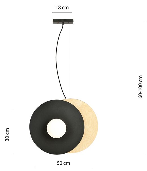 Nowoczesna wisząca lampa nad stół opal - 3X D104 S0-L89