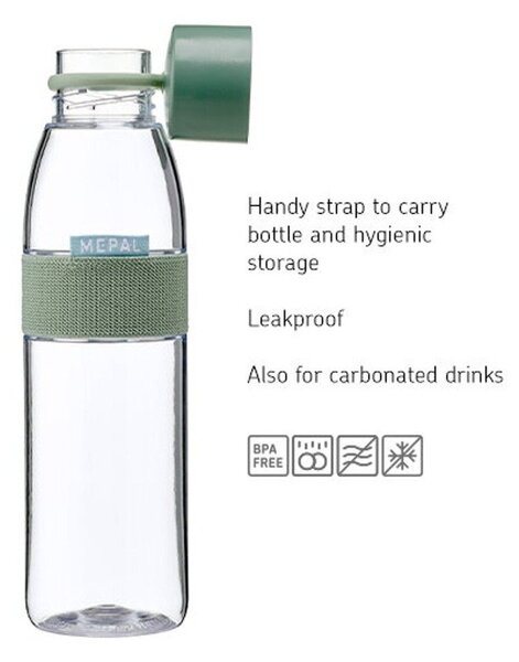 Czarna plastikowa butelka 500 ml Ellipse – Mepal