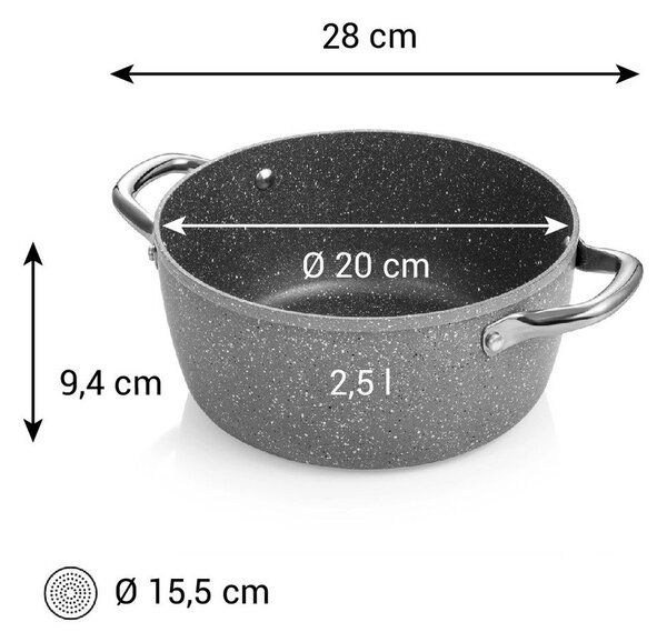 Garnek aluminiowy odpowiedni na indukcję 2,5 l i-Premium – Tescoma