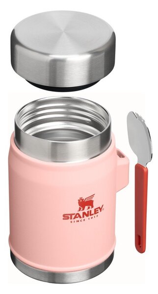 Brzoskwiniowy termos na jedzenie ze stali nierdzewnej 400 ml Legendary Food Jar + Spork Peach Rose – Stanley