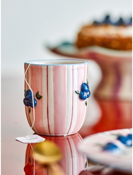 Różowe ceramiczne kubki do cappuccino zestaw 4 szt. 235 ml Carry – Bloomingville