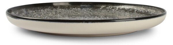 Czarny/kremowy kamionkowy talerz ø 27 cm Gravel – ONA