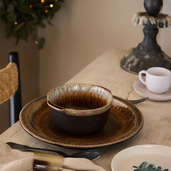Brązowy kamionkowy talerz ø 26 cm Poterie – Casafina