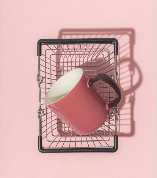 Różowy kubek new bone china 370 ml Mae – ONA