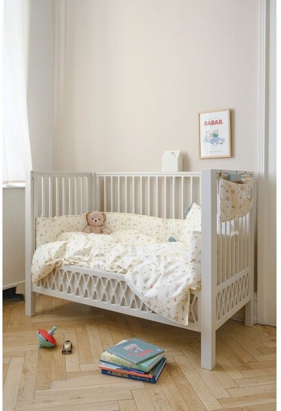 Jasnożółta pościel dziecięca do łóżeczka z bawełny organicznej 100x140 cm Vintage Toys – Cam Cam Copenhagen