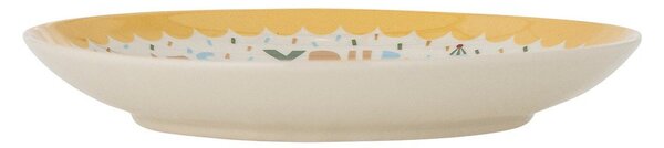 Żółto-kremowy kamionkowy talerz dla dzieci ø 16 cm Celebrate – Bloomingville Mini