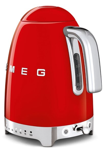 Czerwony czajnik elektryczny ze stali nierdzewnej 1,7 l Retro Style – SMEG