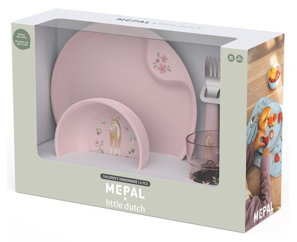 Plastikowy zestaw naczyń dla dzieci 6 szt. Fairy Garden by Little Dutch – Mepal