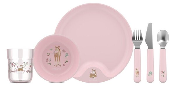 Plastikowy zestaw naczyń dla dzieci 6 szt. Fairy Garden by Little Dutch – Mepal