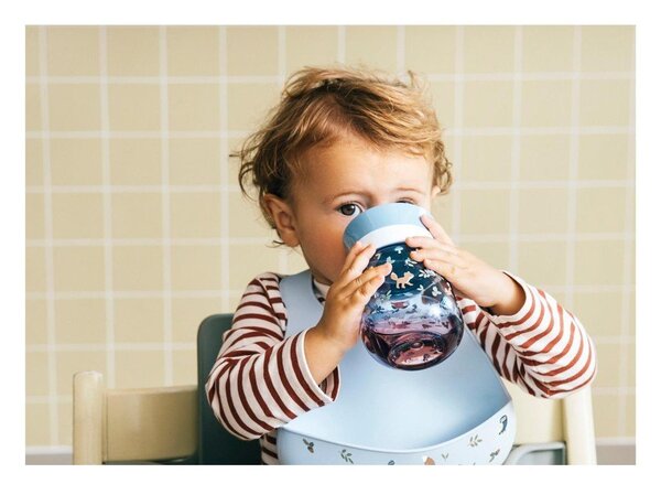 Beżowy plastikowy kubek dla dzieci 300 ml Sunshine & Rainbow – Mepal