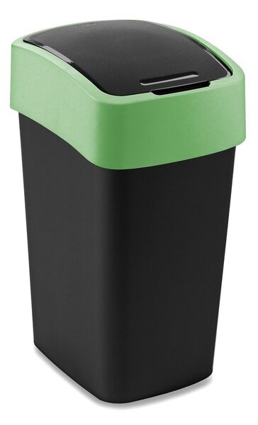 Zielony/czarny plastikowy kosz na śmieci do segregacji odpadów 25 l Flip Bin – Curver