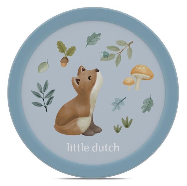 Jasnoniebieski plastikowy pojemnik śniadaniowy dla dzieci Forest Friends by Little Dutch – Mepal