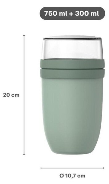 Lunchbox 2 szt. z podziałką/na jogurt Ellipse – Mepal