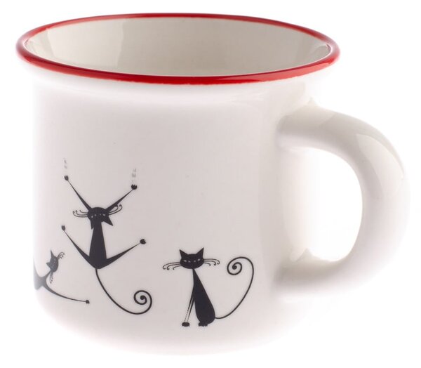 Kubek porcelanowy Dakls Cats Lilian, 75 ml
