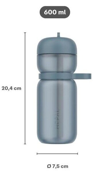 Brzoskwiniowa plastikowa butelka 600 ml Active – Mepal