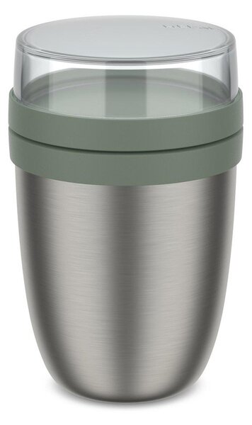 Termos na jedzenie ze stali nierdzewnej w kolorze srebra/szałwiowy 500 ml Ellipse – Mepal