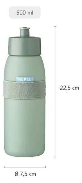 Czarna plastikowa butelka 500 ml Ellipse – Mepal