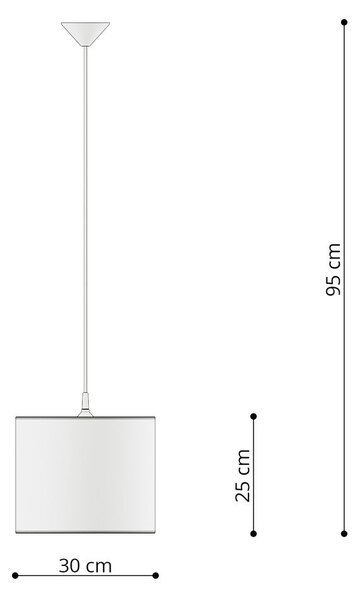 Biały żyrandol dziecięcy z plastikowym kloszem ø 30 cm Puss – Sollux