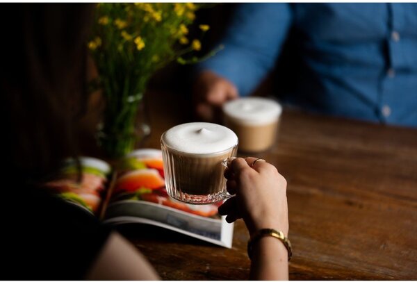 Szklane filiżanki zestaw 2 szt. do cappuccino 250 ml Livio Duo – Vialli Design