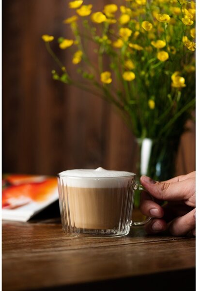 Szklane filiżanki zestaw 2 szt. do cappuccino 250 ml Livio Duo – Vialli Design