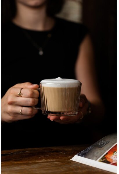 Szklane filiżanki zestaw 2 szt. do cappuccino 250 ml Livio Duo – Vialli Design