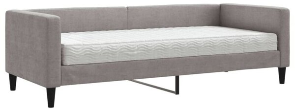 Sofa z materacem do spania, kolor taupe, 80x200 cm, tkanina