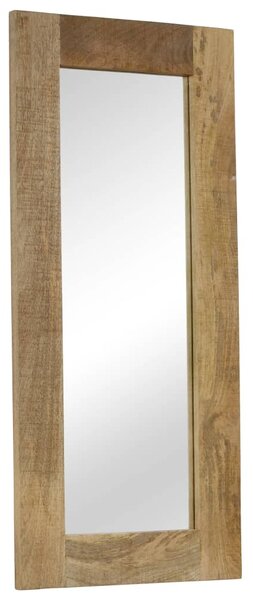 Lustro z ramą z litego drewna mango, 50 x 110 cm