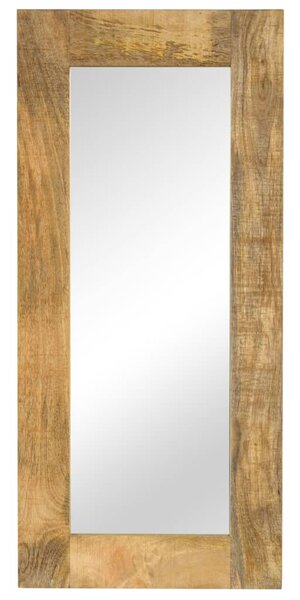 Lustro z ramą z litego drewna mango, 50 x 110 cm