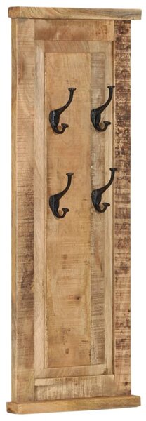 Wieszaki na płaszcze, 2 szt., lite drewno mango, 38x100 cm