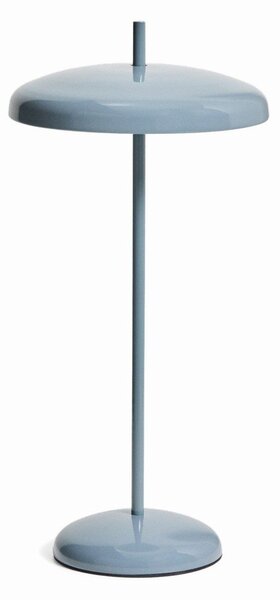 Niebieska lampa stołowa LED ze ściemniaczem z metalowym kloszem (wysokość 35 cm) Porte – Kave Home