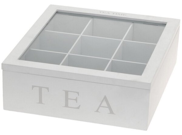 Excellent Houseware Pudełko na herbatę Tea, biały