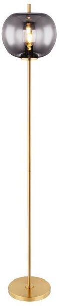 Lampa podłogowa Globo BLACKY I 15345SMM czarna metal mat szkło, E27, wys. 160 cm, włącznik nożny