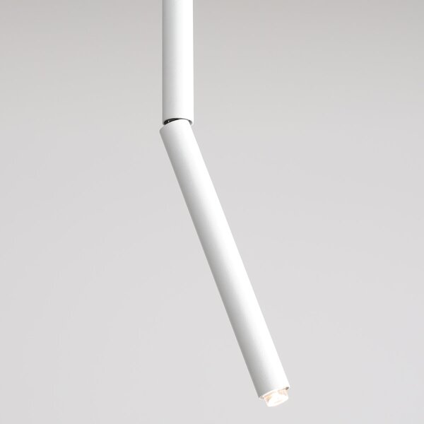 Sufitowa lampa Stick minimalistyczna biała tuba do jadalni