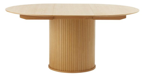 Okrągły rozkładany stół w dekorze dębu ø 120 cm Nola – Unique Furniture