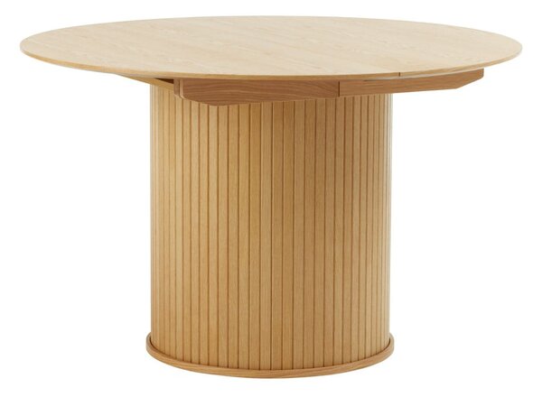 Okrągły rozkładany stół w dekorze dębu ø 120 cm Nola – Unique Furniture