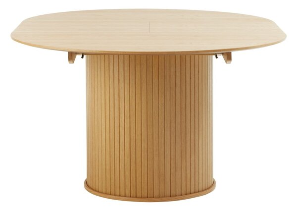 Okrągły rozkładany stół w dekorze dębu ø 120 cm Nola – Unique Furniture